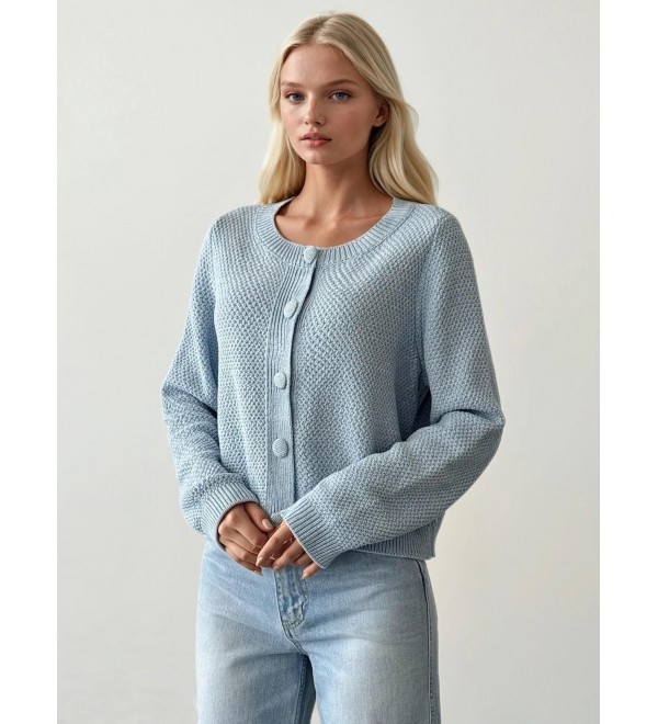 217133 BLUE CARDIGAN KNITWEAR