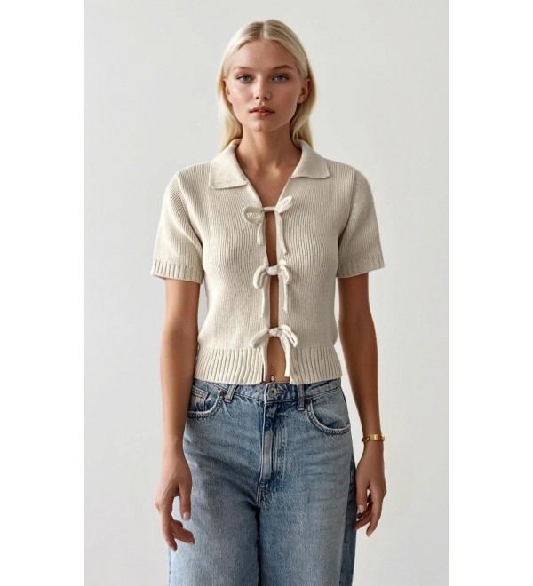 217134 CREAM CARDIGAN KNITWEAR