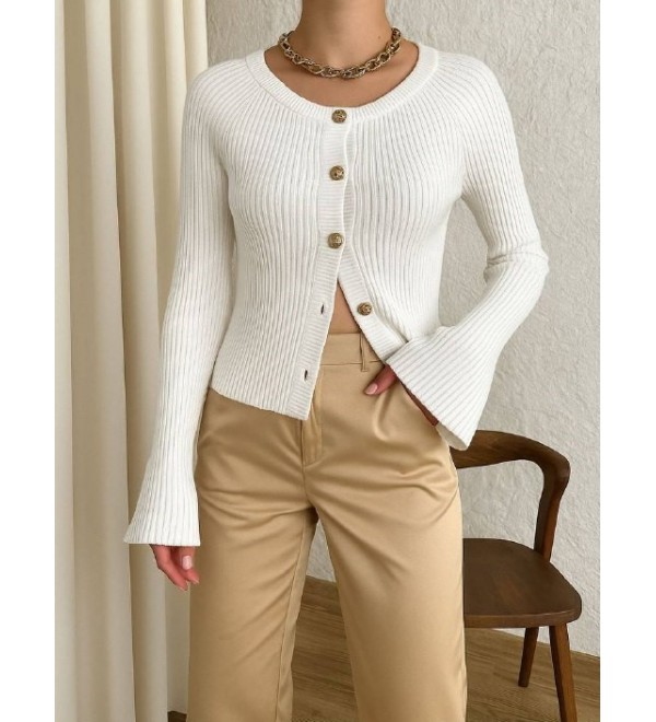 217148 WHITE CARDIGAN KNITWEAR