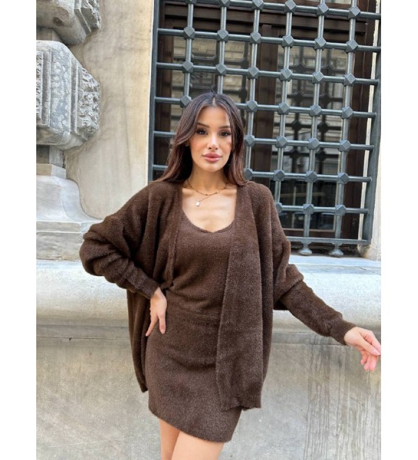 217156 KAHVE TAKIM HAVLU TRİKO