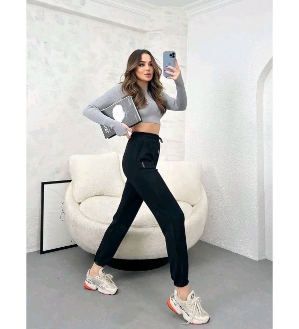 217168 SİYAH TAYT MODAL KUMAŞ