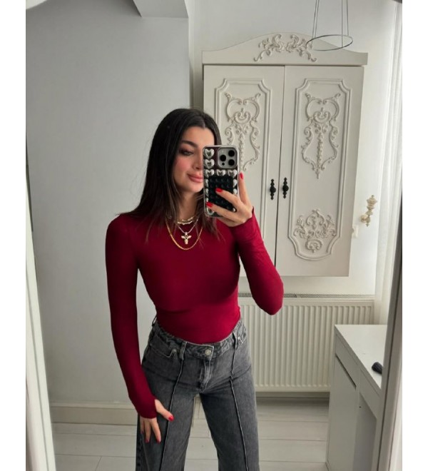 217174 Burgundy BLOUSE 