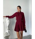 217251 BORDO ELBİSE JESİCA KUMAŞ