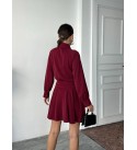 217251 BORDO ELBİSE JESİCA KUMAŞ