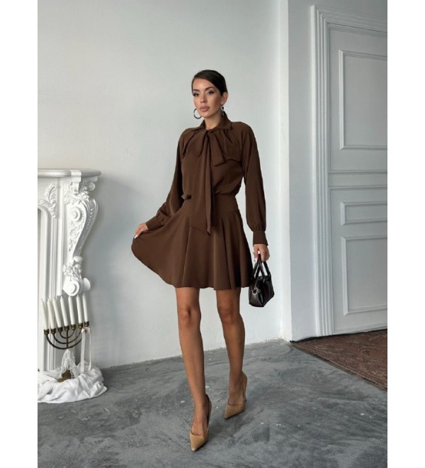 217252 KAHVE ELBİSE JESİCA KUMAŞ