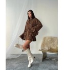 217269 KAHVE ELBİSE TRİKO