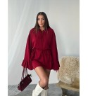217270 BORDO ELBİSE TRİKO