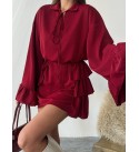 217270 BORDO ELBİSE TRİKO