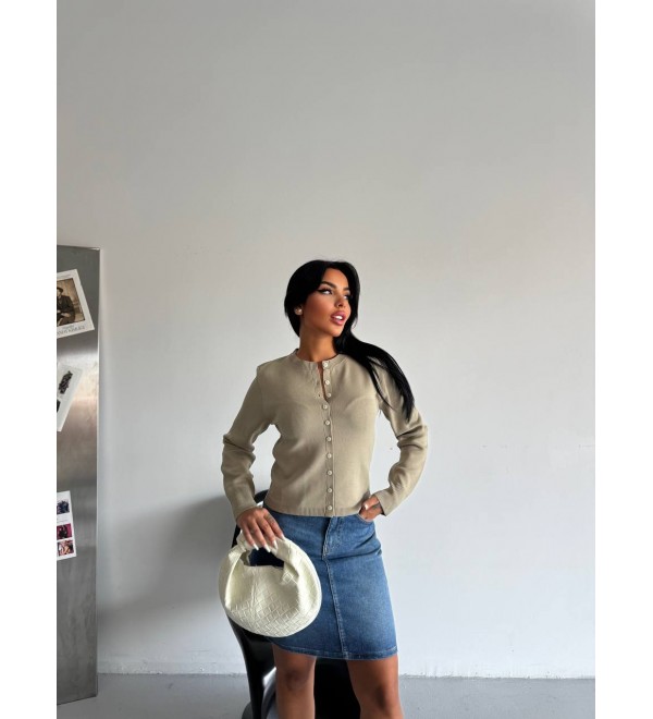 217327 GRAY CARDIGAN KNITWEAR