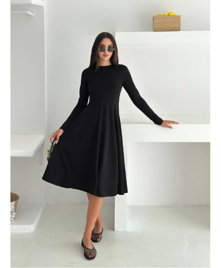 217352 SİYAH ELBİSE MODAL KUMAŞ