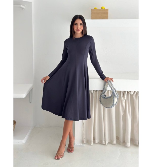 217353 İNDİGO ELBİSE MODAL KUMAŞ