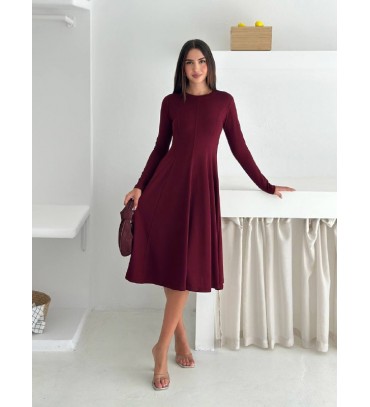 217354 BORDO ELBİSE ...