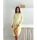 217356 SARI ELBİSE MODAL KUMAŞ
