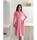 217357 PEMBE ELBİSE MODAL KUMAŞ
