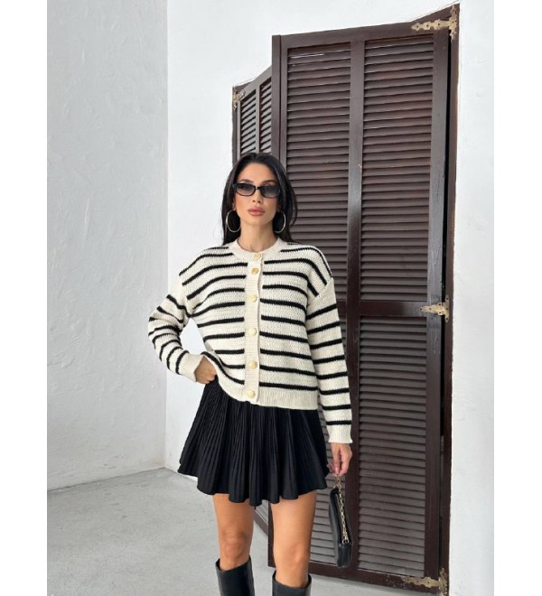 217386 STRIPED CARDIGAN KNITWEAR