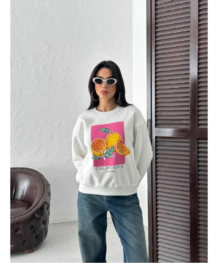 217391 BEYAZ SWEAT