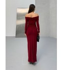 217412 BORDO ELBİSE