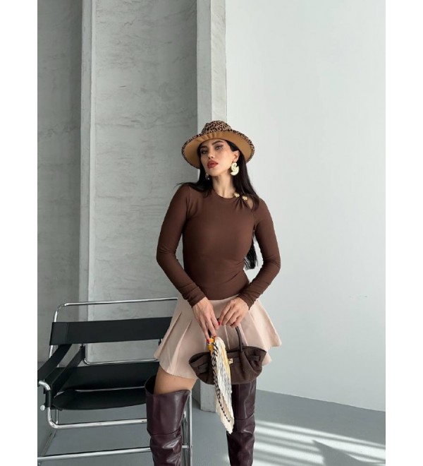 217436 COFFEE BLOUSE