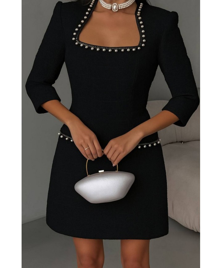 217488 SİYAH ELBİSE CHANEL KUMAŞ