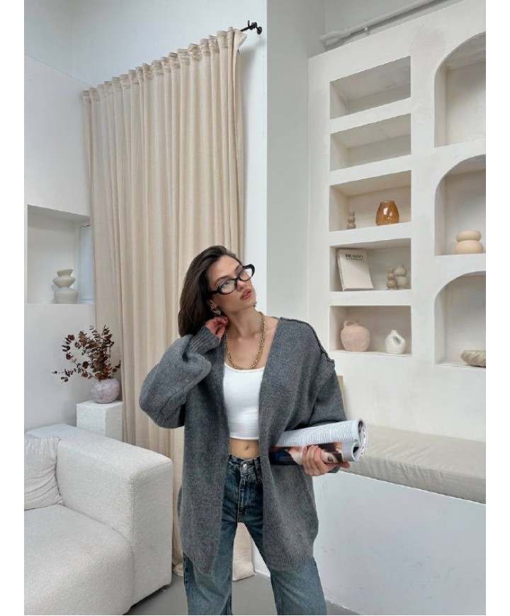 217492 GRİ HIRKA TRİKO