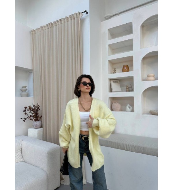 217494 YELLOW CARDIGAN KNITWEAR