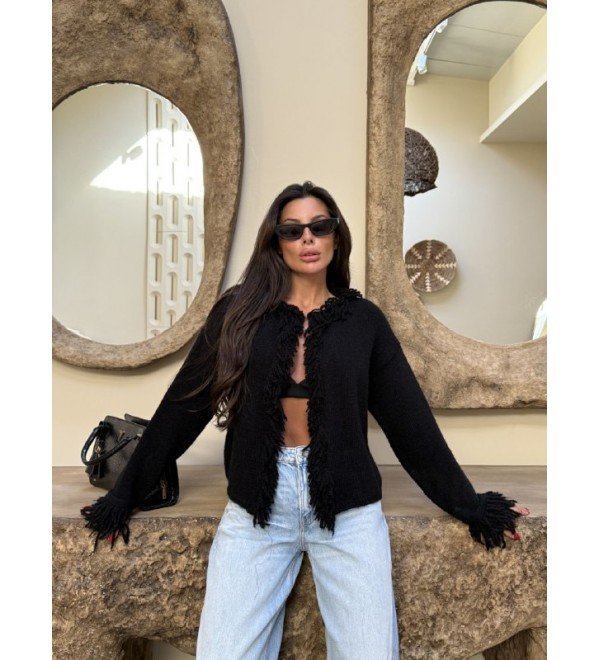 217501 BLACK CARDIGAN KNITWEAR
