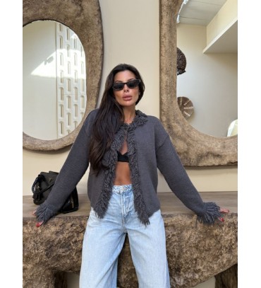 217502 GRİ HIRKA TRİ...