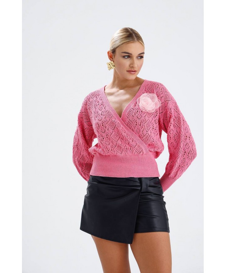 217514 PEMBE KAZAK TRİKO