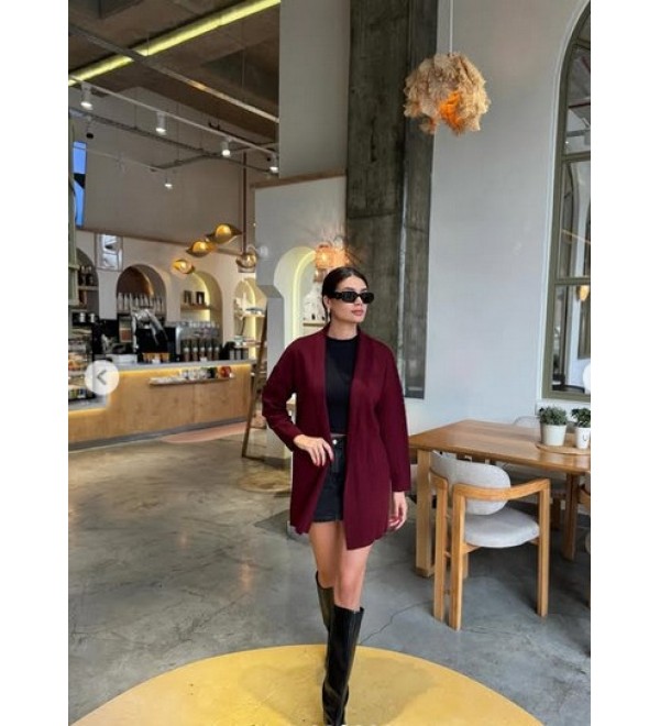 217547 Burgundy CARDIGAN KNITWEAR