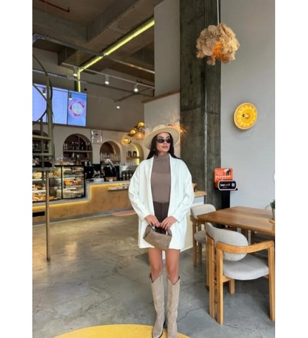 217549 WHITE CARDIGAN KNITWEAR