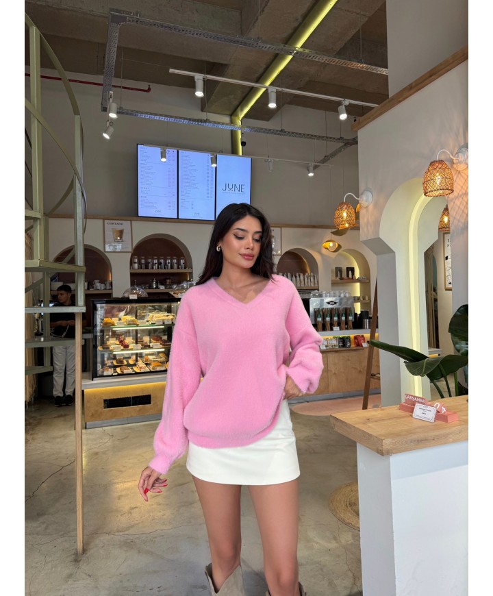217557 PEMBE KAZAK SAKALLI TRİKO
