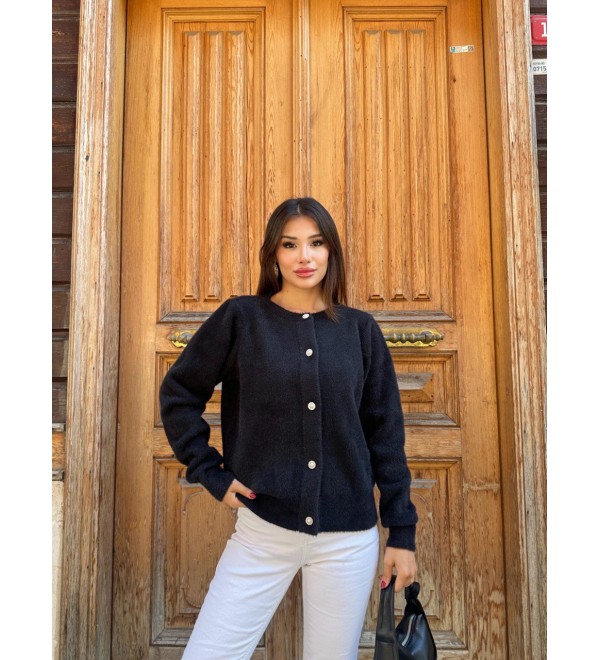 217564 BLACK CARDIGAN KNITWEAR