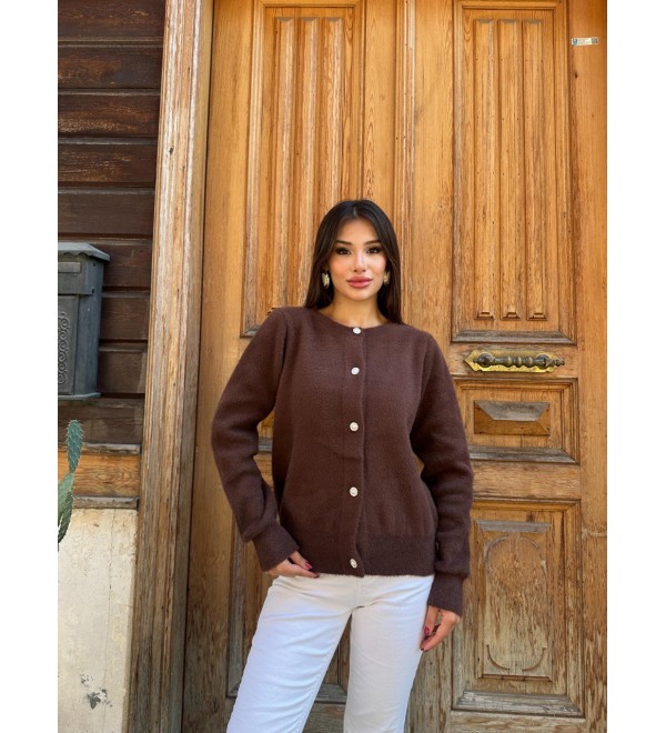 217565 COFFEE CARDIGAN KNITWEAR