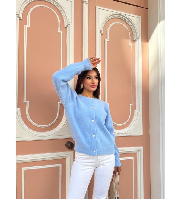 217566 BLUE CARDIGAN KNITWEAR