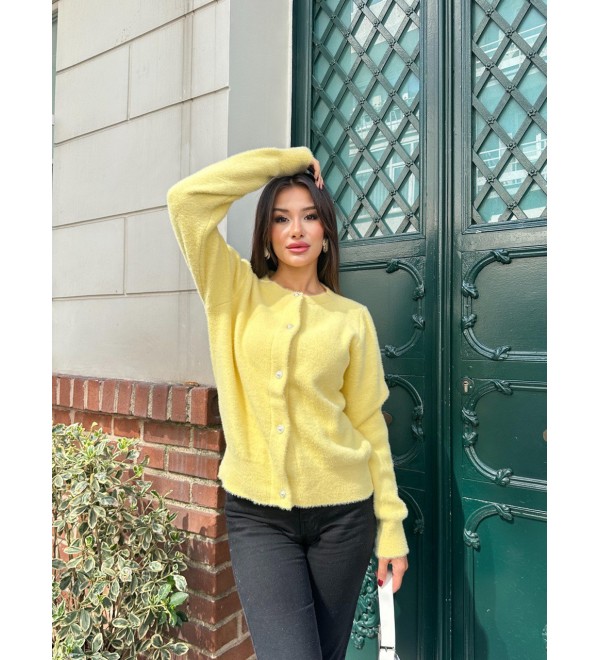 217567 YELLOW CARDIGAN KNITWEAR