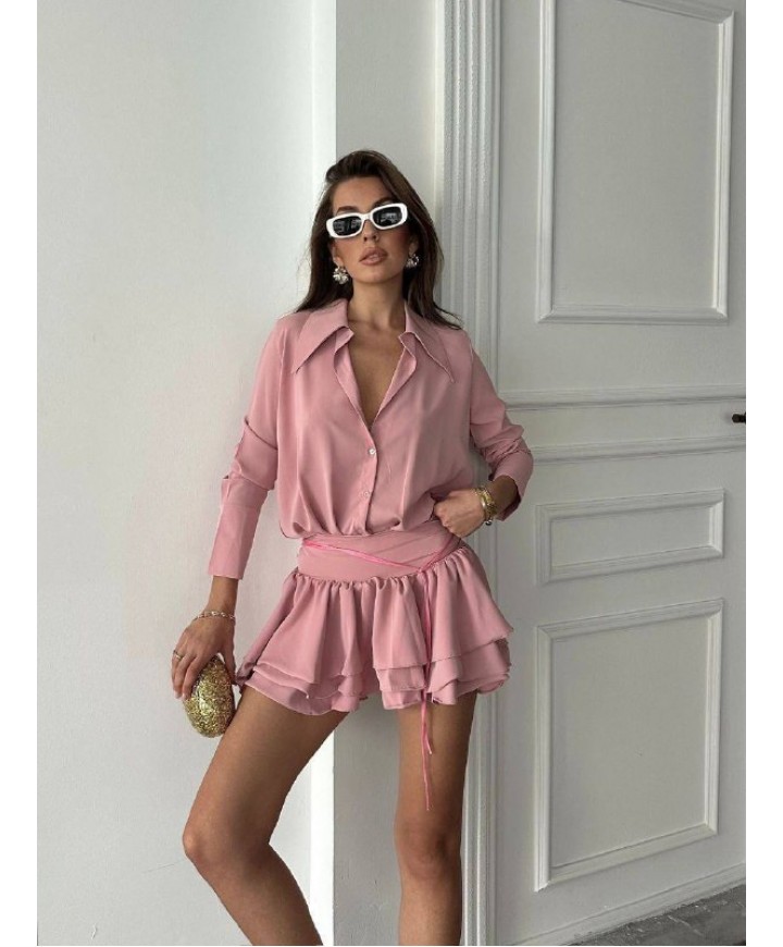 217634 PEMBE ELBİSE JESİCA KUMAŞ