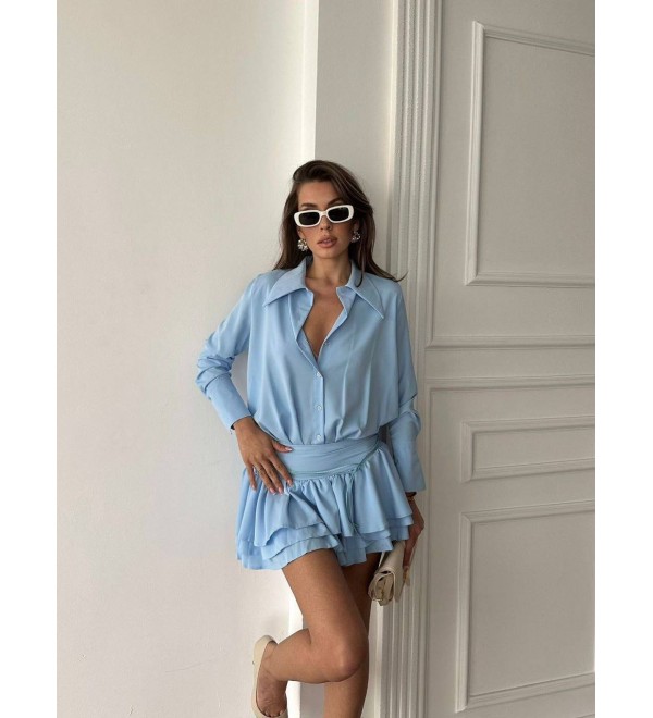 217635 MAVİ ELBİSE JESİCA KUMAŞ