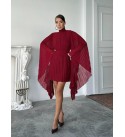217641 BORDO ABİYE ŞİFON