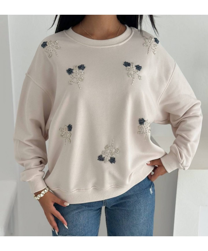 217649 KREM SWEAT PAMUKLU