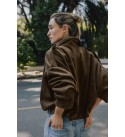217758 COFFEE Mont-Caban Suede fabric