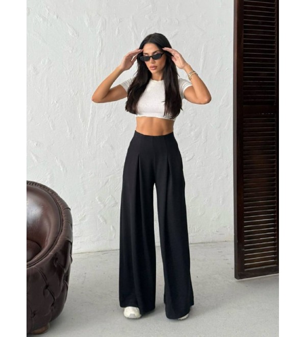217783 BLACK TROUSERS MODALKUMAŞ