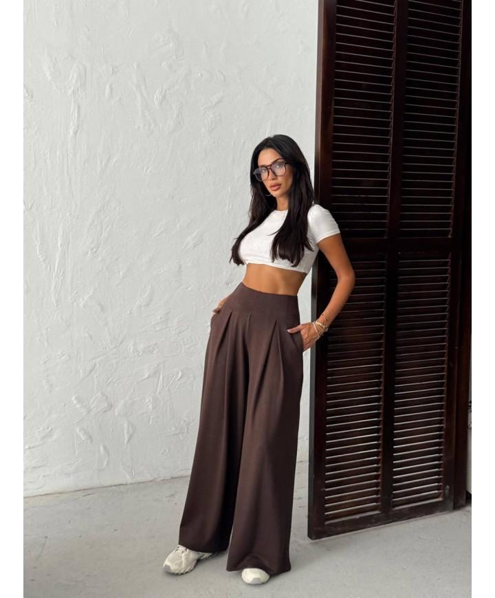 217784 KAHVE PANTOLON MODAL KUMAŞ