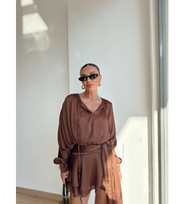 217818 KAHVE ELBİSE ...