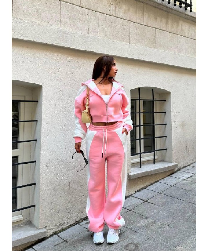 217821 PEMBE TAKIM ŞARDONLU KUMAŞ