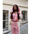 217821 PEMBE TAKIM ŞARDONLU KUMAŞ