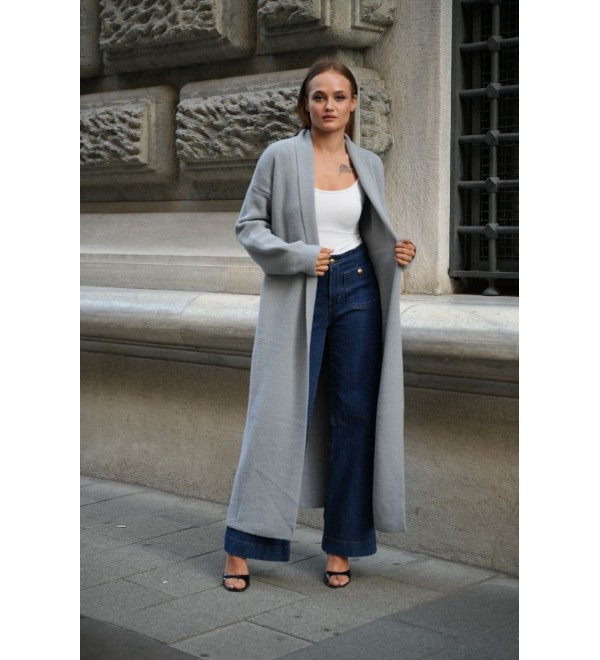 217875 GRAY CARDIGAN KNITWEAR