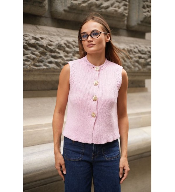 217879 PINK CARDIGAN KNITWEAR