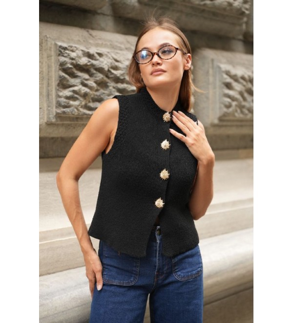 217882 BLACK CARDIGAN KNITWEAR