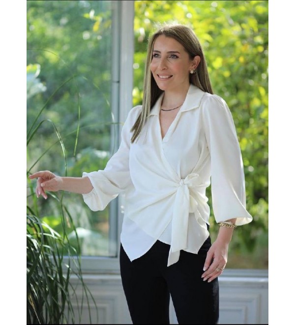 217913 Ecru SHIRT SATIN