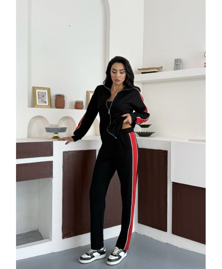 217952 SİYAH EŞOFMAN TAKIM MODAL KUMAŞ